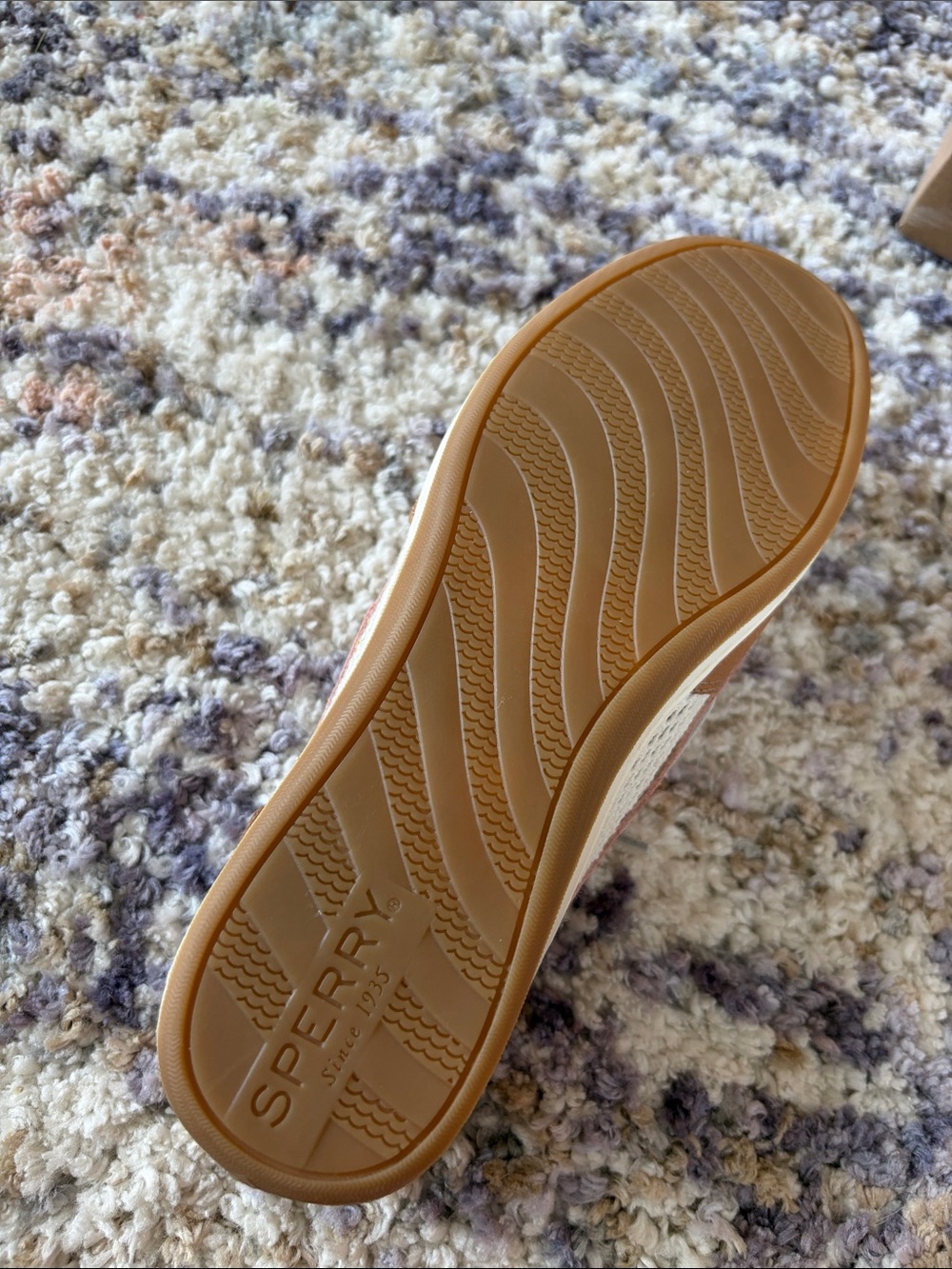 Sperry Koifish Pink Tan Leather Mesh Boat Shoes Women’s 7.5 NWT - Picture 7 of 12